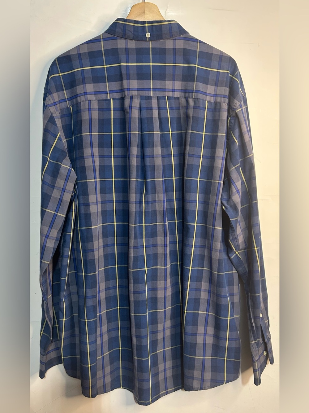 Foundry Easy Care Blue Plaid Long Sleeve Shirt 2XLT - Picture 2 of 6